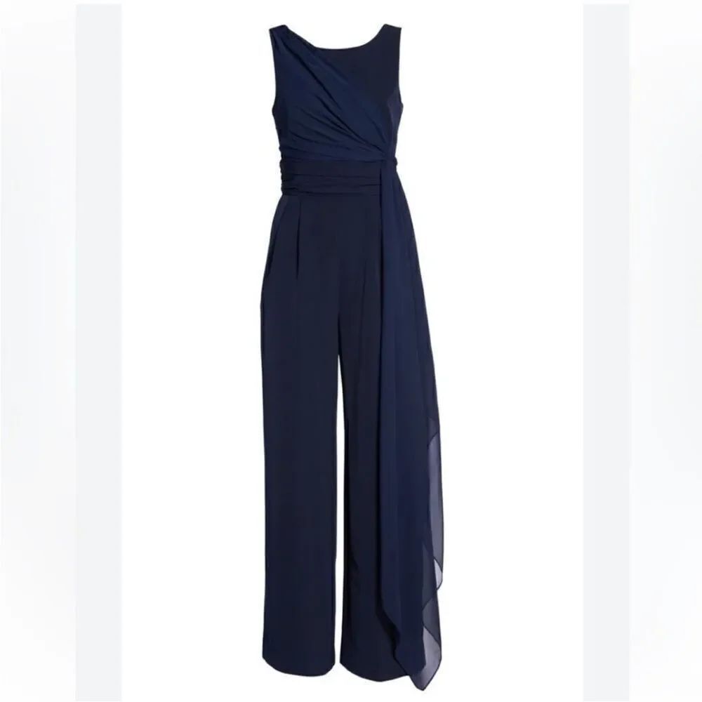 Eliza J Elegant Navy Jumpsuit, US8